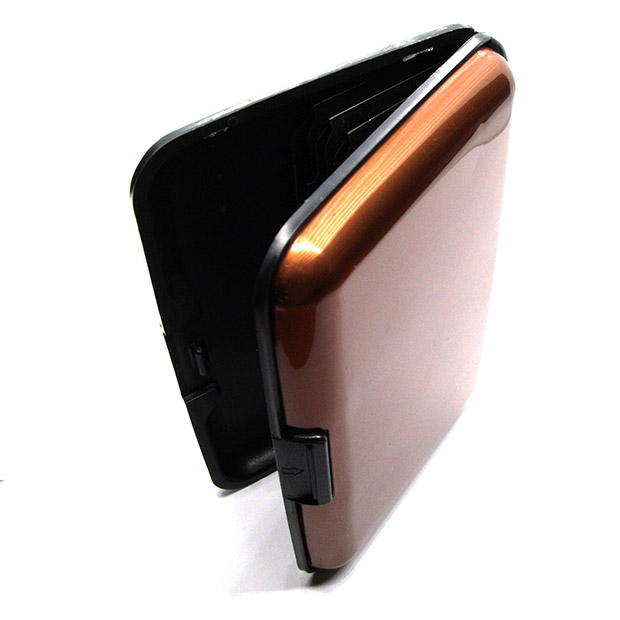 Aluminum-Card-Wallet-With-RFID-Blocking-(Brown)