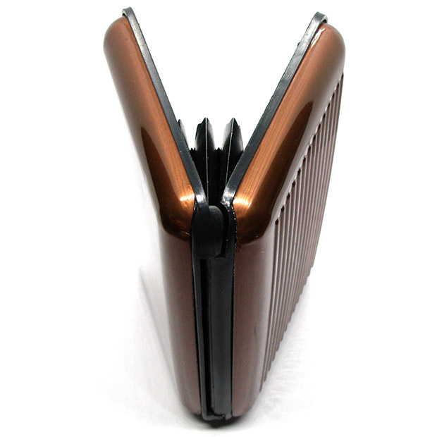 Aluminum Wallet With RFID Blocking (Brown) - Image 9