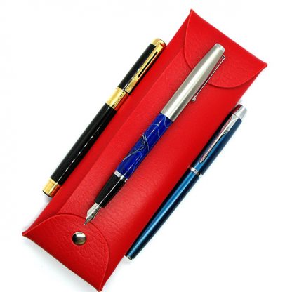 Luxury-Leather-Pen-&-Pencil-Case-(Red)