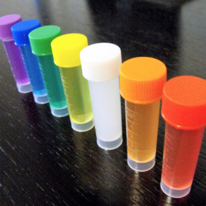 Colored 7ml Plastic Ink Vials (Red)