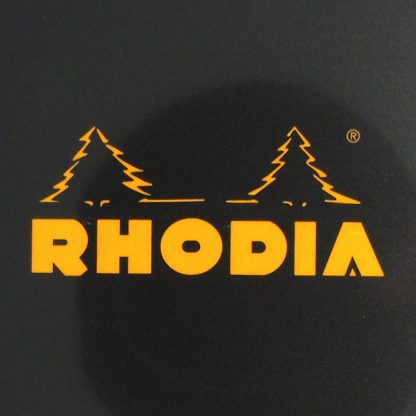 Genuine Rhodia R Bloc No. 12 Head-Stapled Lined Paper Notepad 85 x 120 (Black)