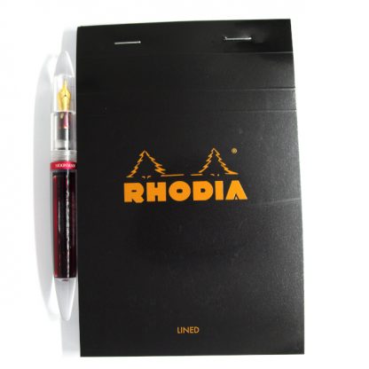 Rhodia Bloc No. 14 Head-Stapled Lined Paper Notepads 110 x 170 (Black)