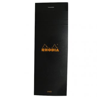 Rhodia Bloc No. 8 Head-Stapled Lined Paper Notepad 74 x 210 (Black)