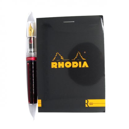 Rhodia R Bloc No. 12 Head-Stapled Lined Paper Notepads 85 x 120 (Black)