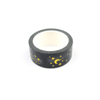 Black and Gold Stars Washi Tape