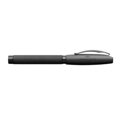 Faber-Castell Essentio Aluminium Fountain Pen Side With Cap (Black)