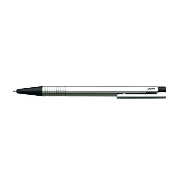 Lamy Logo Steel Ballpoint Pen Side (Black)