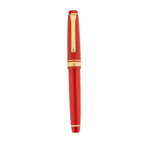 Rare Sailor Professional Gear Slim (Sapporo) Fountain Pen (Red with Gold Trim)
