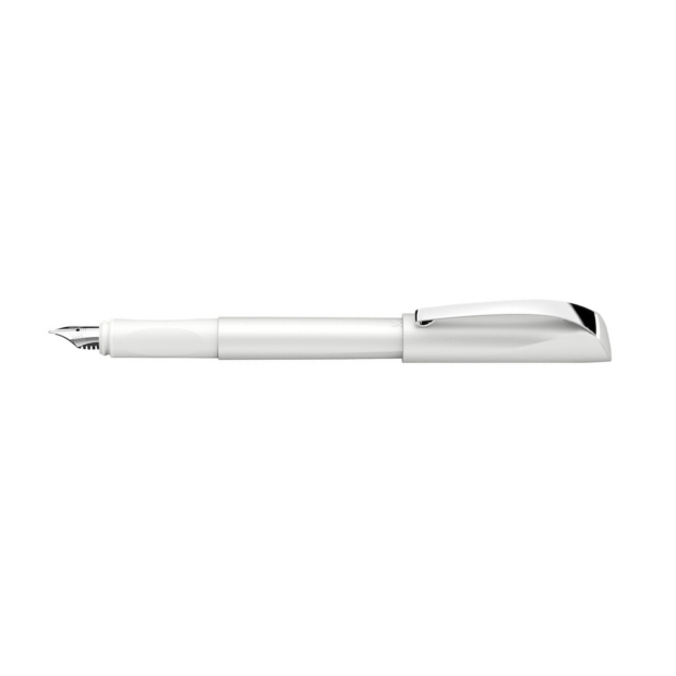 Schneider Ceod Shiny Fountain Pen Side (Pearl White)