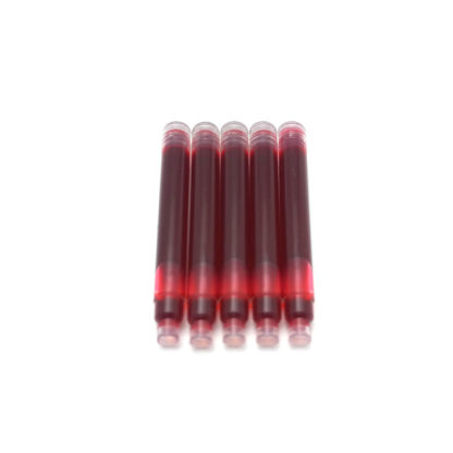 Top Caran d'Ache Slim Fountain Pen Ink Cartridges (Red)