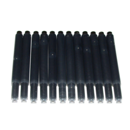 Pack of 12 Black 5280 Deluxe Fountain Pen Ink Cartridges