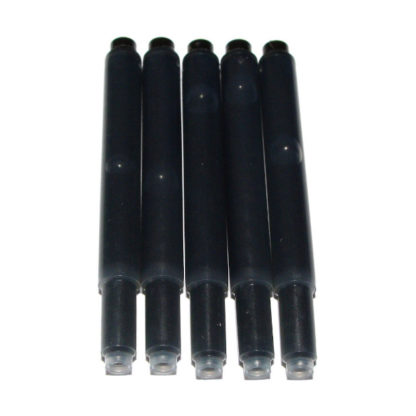 Pack of 5 Black Sheaffer Deluxe Fountain Pen Ink Cartridges