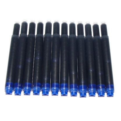 Pack of 12 Blue Wing Sung Deluxe Fountain Pen Ink Cartridges